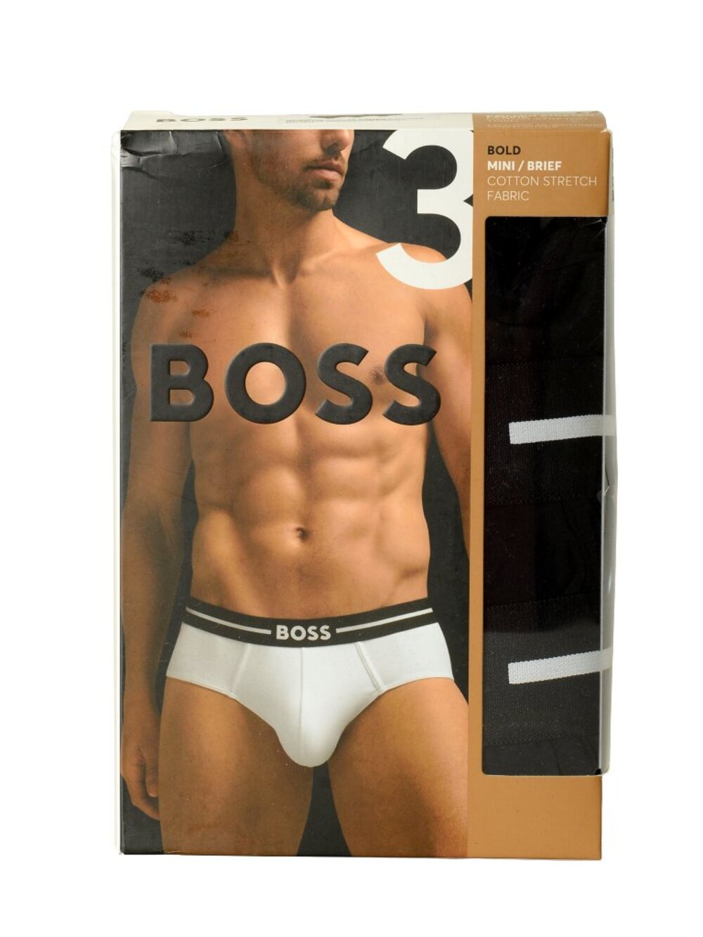 Hugo Boss Men's "Bold" Logo Strap 3 Pack Hip Brief Slip Underwear US 2XL IT 56